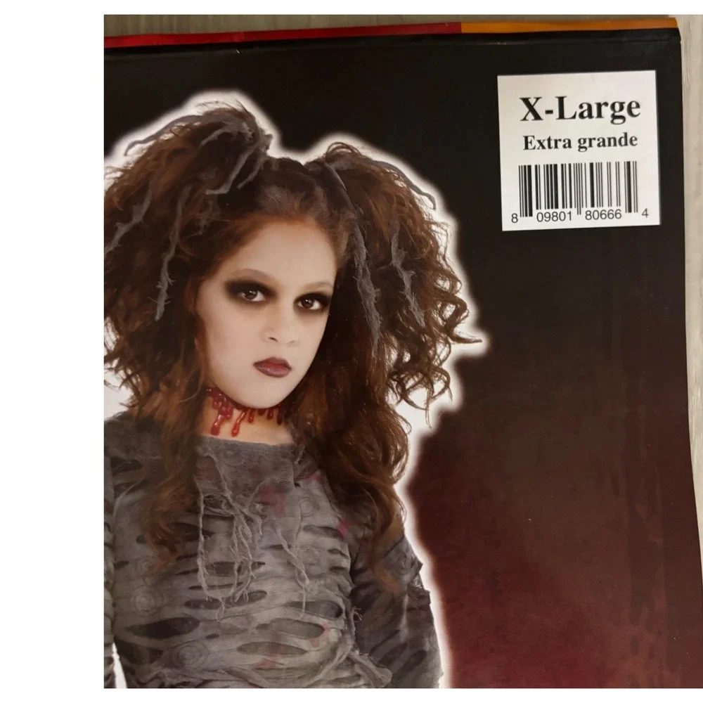 Undead Walker Costume Girls X Large 14-16 Zombie Dress Halloween Outfit